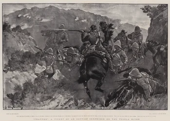 Gefangen, ein Vorposten am Tugela-Fluss überrascht